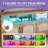 59"W Farmhouse TV Cabinet with open shelves & 2 Storage Cabinet,TV stand intergrated with Power Hub & LED lighting-1881407157