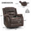Michalski Swivel Recliner With Massage & Heating-122123324