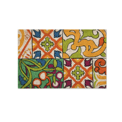 Lisbona Non-Slip Geometric Outdoor Doormat