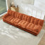 138 po Nuage orange, conception modulaire flexible, siège profond de 25 pouces pour la détente avec salon en chenille et métal respirant