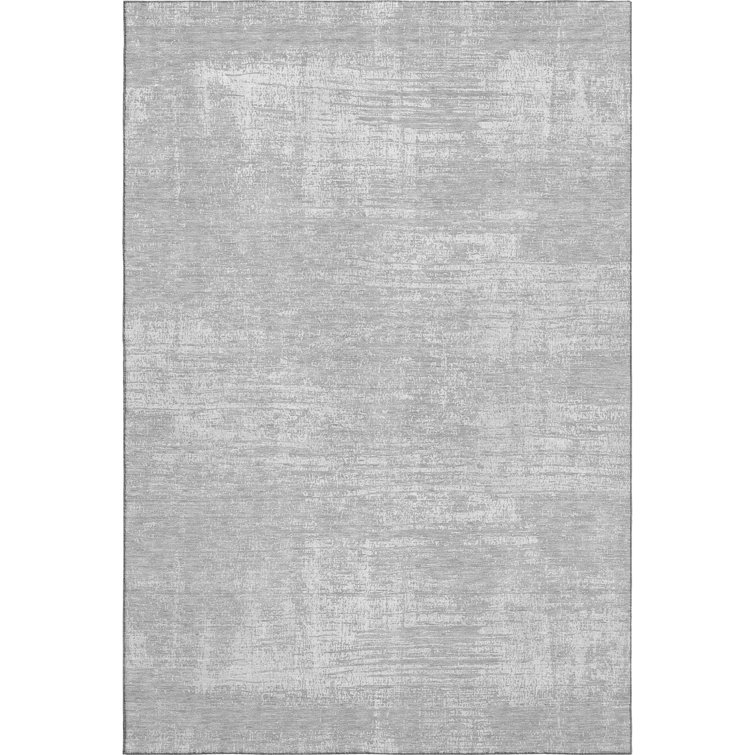 Premium Machine Washable Prisco Silver Rug