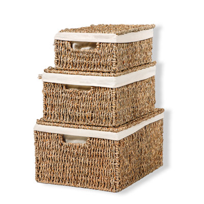 Ensemble de 3 paniers en ruppie maritime
