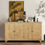 Armoire d'appoint vintage en bois avec 4 portes, rangement polyvalent pour l'entrée, le salon et la salle à manger