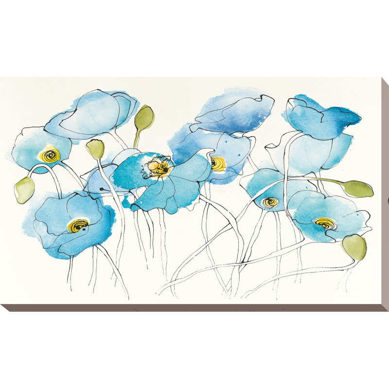 « black line pop iii aquarelle », reproduction de peinture à l’aquarelle sur toile tendue, H 24 po x l 40 po