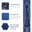 Parasol de marché 86,4 po avec base Prithvi-1641426057