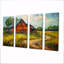 Rustic Farmhouse Green Country Road - Art mural de ferme 4 pièces-41321652
