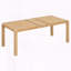 Ensemble de salle à manger extensible 6 pièces avec table à pieds courbés et banc (naturel) 6 pièces-129203373-129203377-129203378