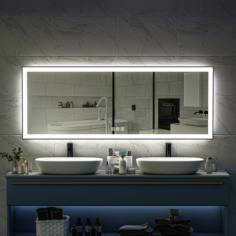 Aluminum Flat Mirror, 32" H x 84" W