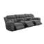 Canapé inclinable Jak, 2 consoles, sièges capitonnés, gris anthracite-100079618