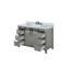 Meuble-lavabo gris cendre 48 po X P 22 po D, ensemble de comptoir et robinet en quartz blanc