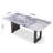 Rectangular Marble & Sintered Stone Dining Table with Double Pedestals-44161493