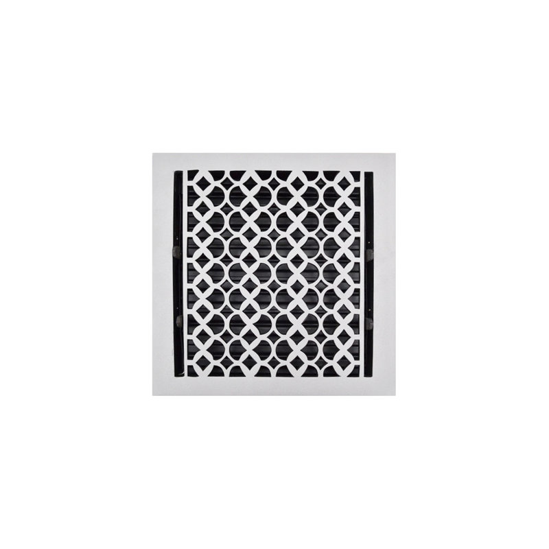 Registre mural en métal, 10" L x 10" W x 2.35" H, Blanc