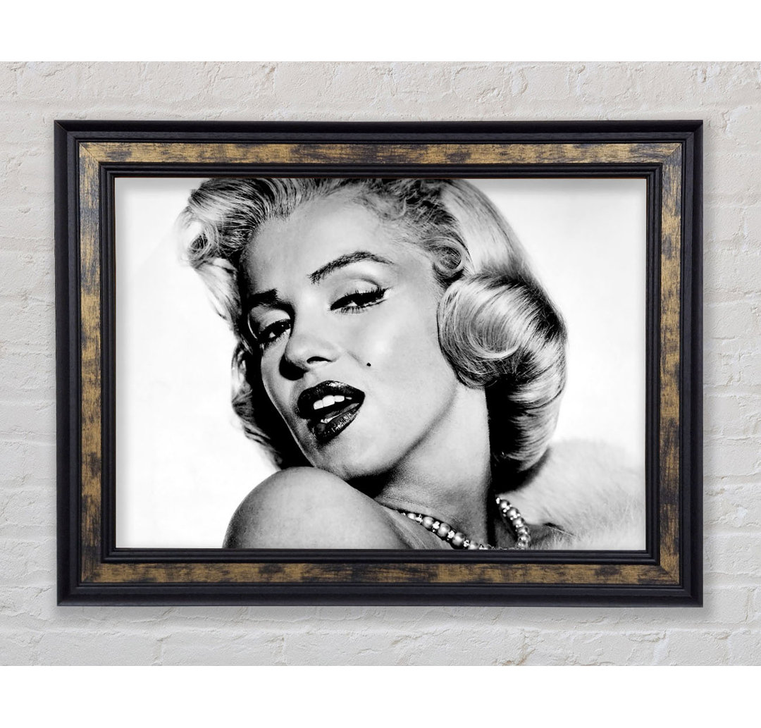 Marilyn Monroe Schwarz und Weiß - Bilderrahmen Kunstdrucke