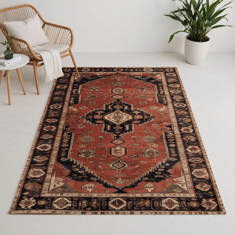Turkish Brown Indoor and Outdoor Area Rug, Rectangle 9' x 12'