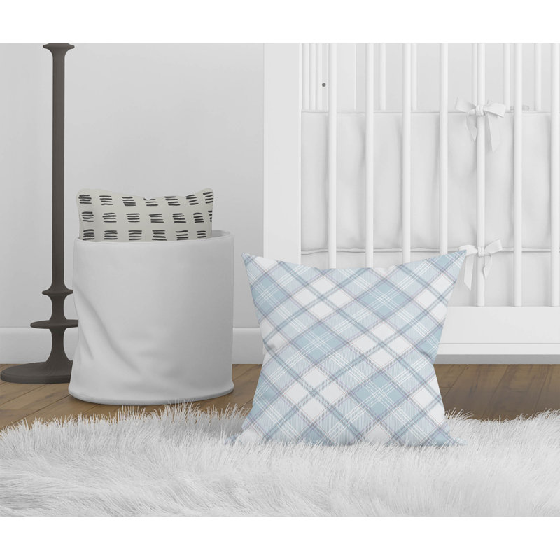 Coussin Diamond, H 20 po x l 20 po, Bleu