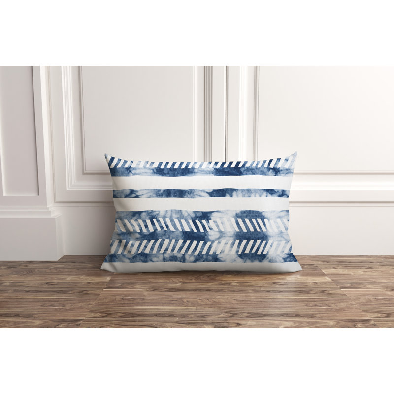 Hosi Striped Outdoor Reversible Throw Pillow