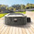 Intex 120 Volt 6 Person 140 - Jet Plastic Square Inflatable Hot Tub in Gray