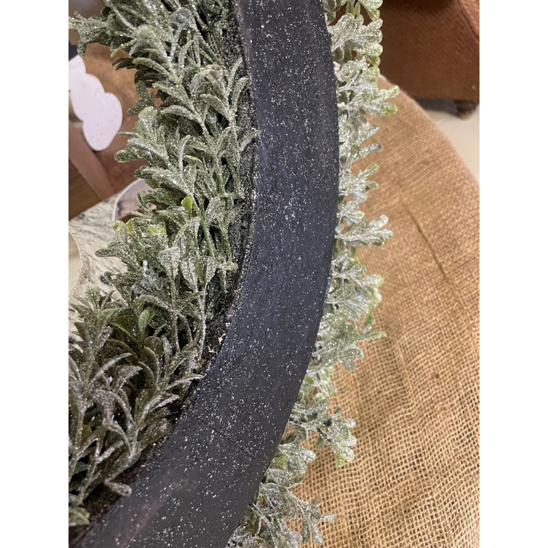 Faux Boxwood Foam Wreath, 16" H x 16" W x 3" D