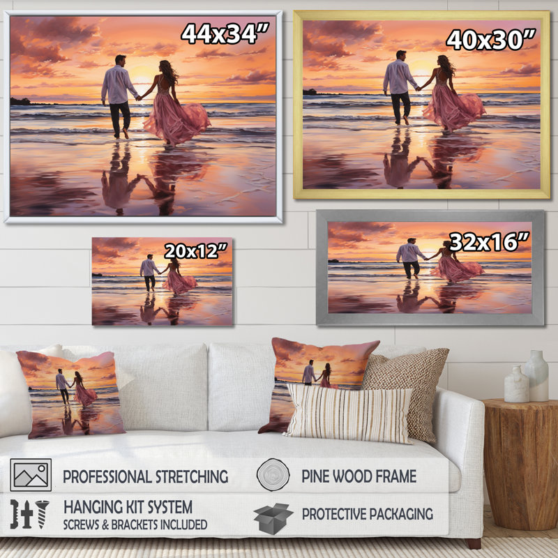 Caraibe Sunset Serenade III, reproduction d'art sur toile, H 12 po x l 20 po x P 1 po, Toile tendue
