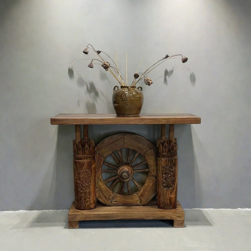 Console en bois massif sculpté