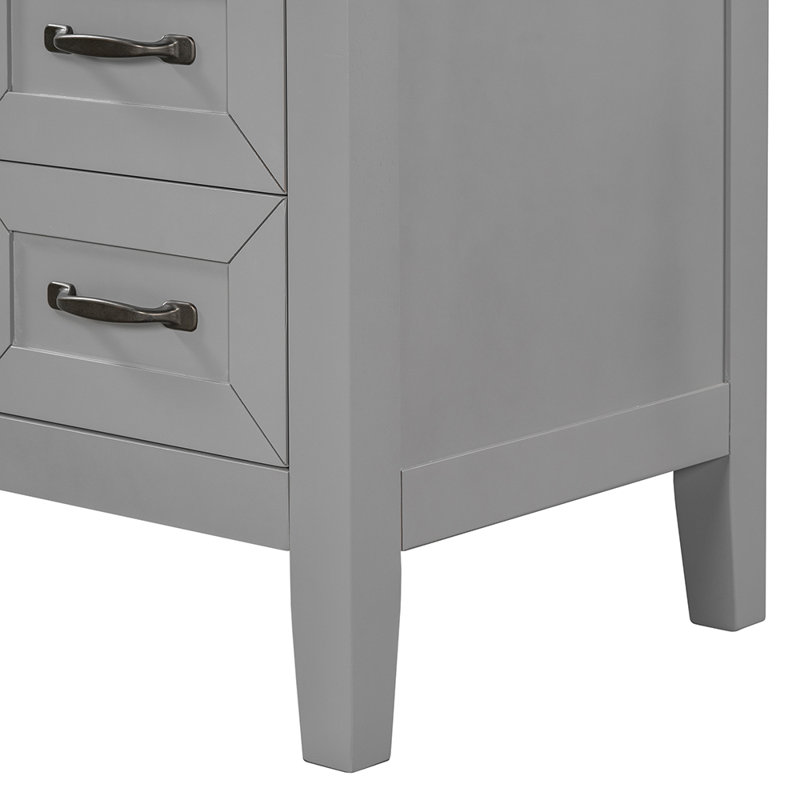 Meuble-lavabo simple avec plateau Mytien 35,99, Noir, Gris