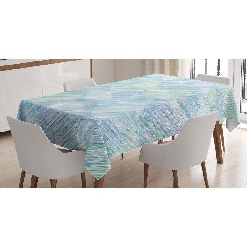 Abstractal Futuristic Image and Unknown Background Tablecloth