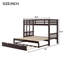 Lit superposé simple au-dessus d'un lit gigogne escamotable, espresso (Ancien SKU: SM000301AAP-1)-864958123