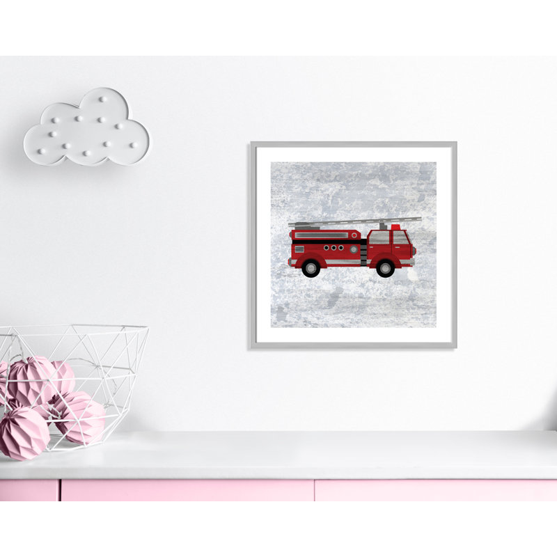 Rouge 1 impression sur papier, H 26,5 po x l 26,5 po x P 1,18 po, Encadré de boîte argent