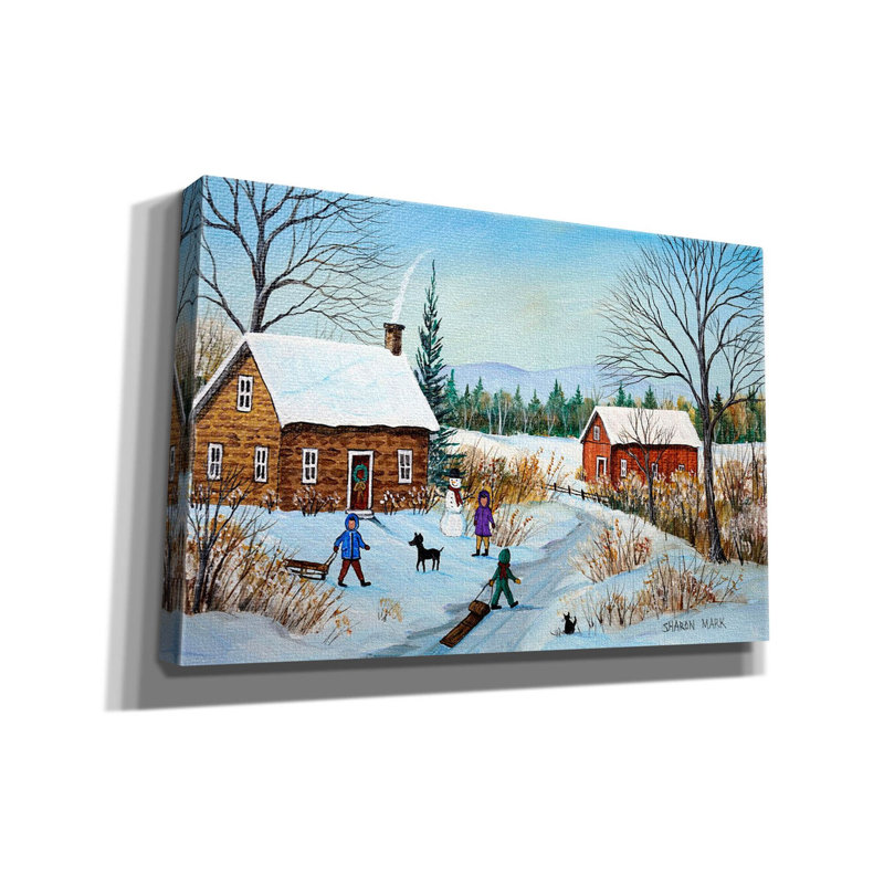 " Winter Path " by Sharon Mark, 12" H x 18" W x 0.75" D