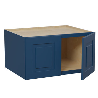 Gallery Express Ellison Plywood Assembled 36 in W x 24 in D x 18 in H Wall Bridge Kitchen Cabinet with Soft Close in Navy