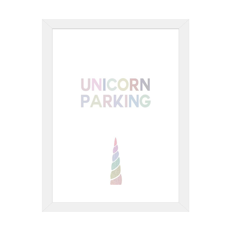 Décoration murale licorne pour enfants, H 32 po x l 24 po x P 1 po, Papier encadré blanc
