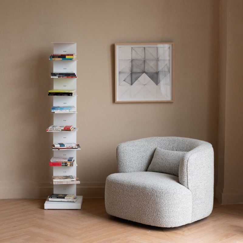 Bibliothèque à 49 niveaux H 49,6 po, Blanc
