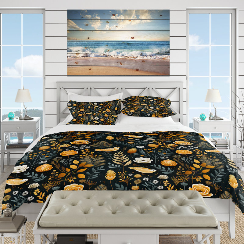 Ensemble de housse de couette Rustic Woodland Whimsy Flowrs, Housse de couette pour très grand lit et 2 très