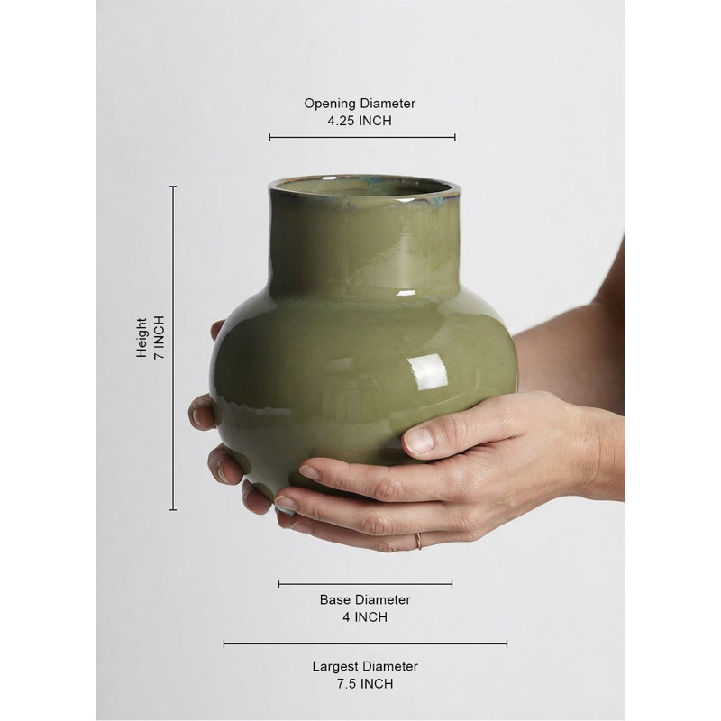  Vase en céramique Asahi Moss Green