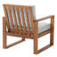 Chaise de patio en bois d'eucalyptus avec coussins l 29 po x H 29 po Weston