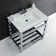 Ceramic Rectangular Console Bathroom Sink with Overflow