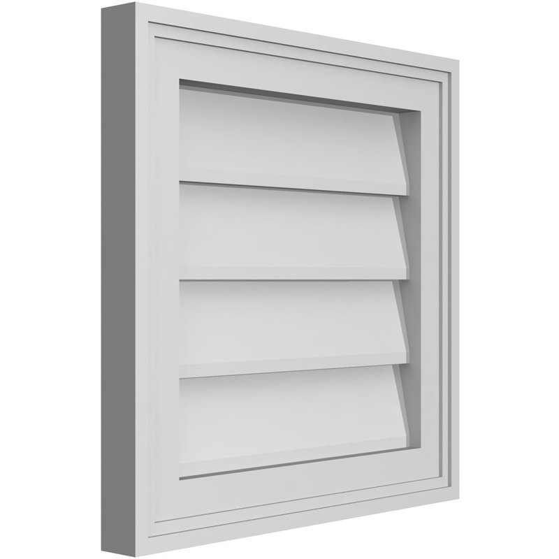 Cadre en brique, brun clair apprêté, H 16 po x l 16 po x P 1,5 po