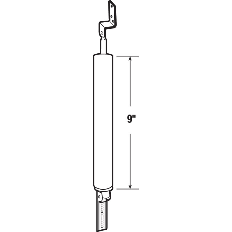 9 in., Black Finish Screen Door Pneumatic Closer (Single Pack)
