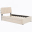 Lit plateforme tapissier simple avec lit gigogne Teddy-1026418871-1026418865