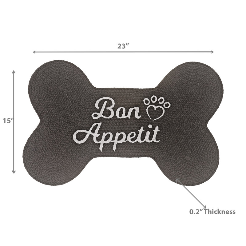 Paillasson Bon Appetit 23 po x 15 po Bone Shape