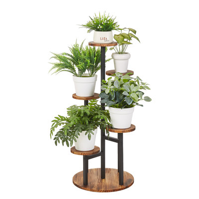 5 Tier Plant Stand Indoor, Wood Tall Plant Stand, Multiple Flower Pot Holder, Corner Display Rack, Planter Shelf Storage Organizer For Living Room Balcony Bedroom
