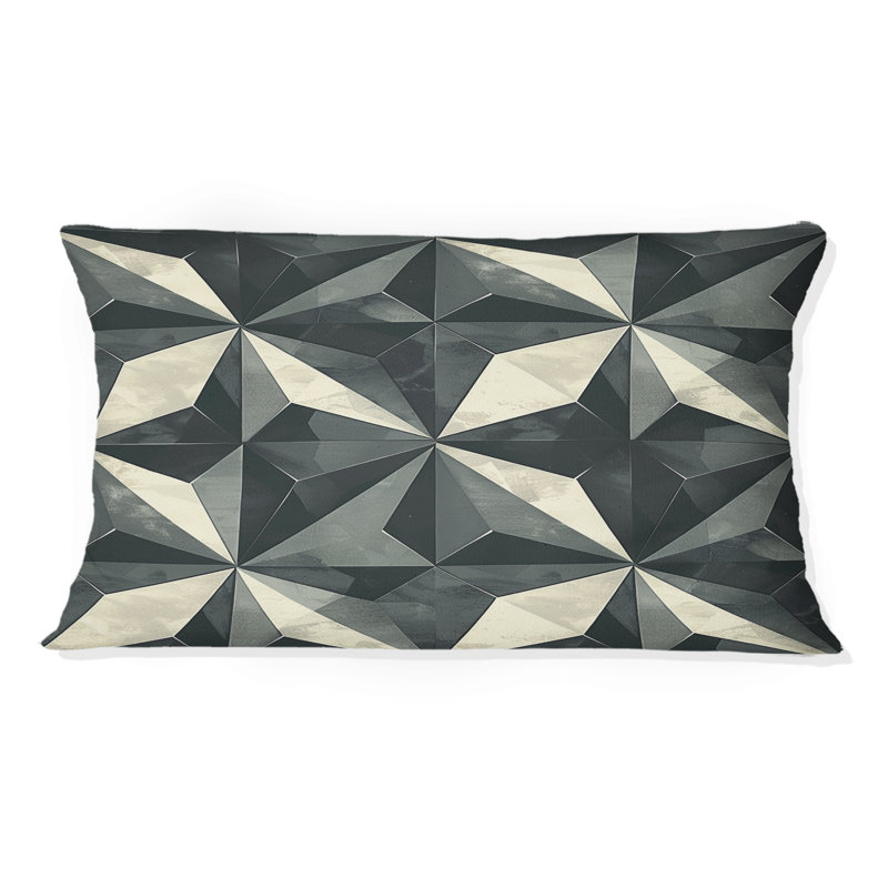 Coussin lombaire gris Midcentury Stars III - Mid-Century gris anthracite