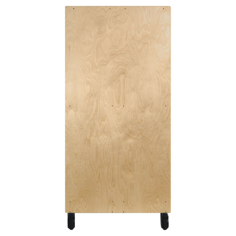 Natural Baltic Birch Mobile 24 Section Locker with Hooks