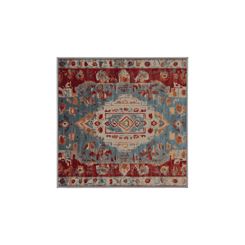 Tapis gris soyeux et moelleux, Carré 3 pi