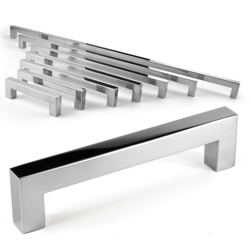 Poignée barre carrée 24" au centre, Lustré