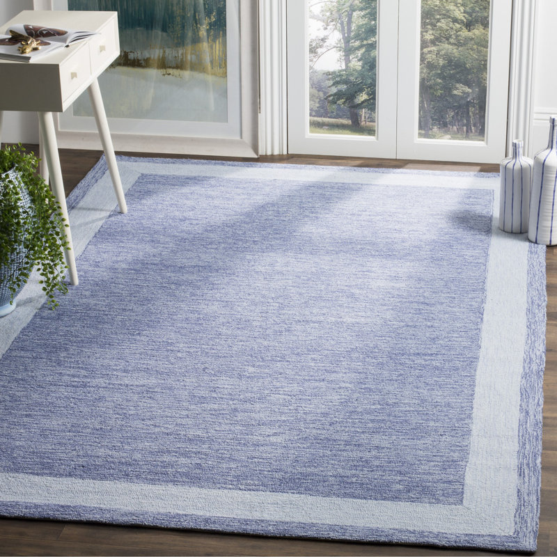 Liadan Hand Hooked Performance Solid Color Rug, Rectangle 6' x 9'