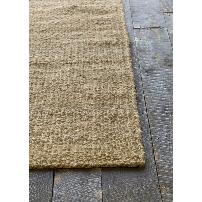 Saket Hand Loomed Area Rug in Natural Tan, Rectangle 3'6" x 5'6"