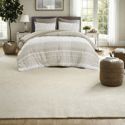 Comfortable Cotton Bedding Sets, Farmhouse Style Taupe Full/queen