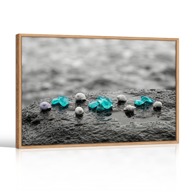 Ensemble de 1 tableau sur toile en forme de pierre de cristal, 28"H x 40"W, Natural