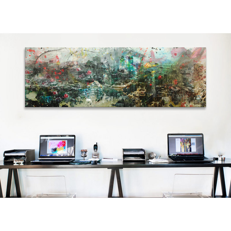Montréal, Canada, impression panoramique sur toile tendue, H 12 po x l 36 po x P 0,75 po